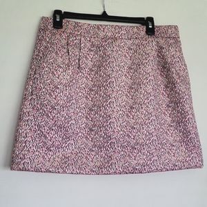 NWT J Crew Pink Brocade Mini Skirt W/ Pockets | Size 10